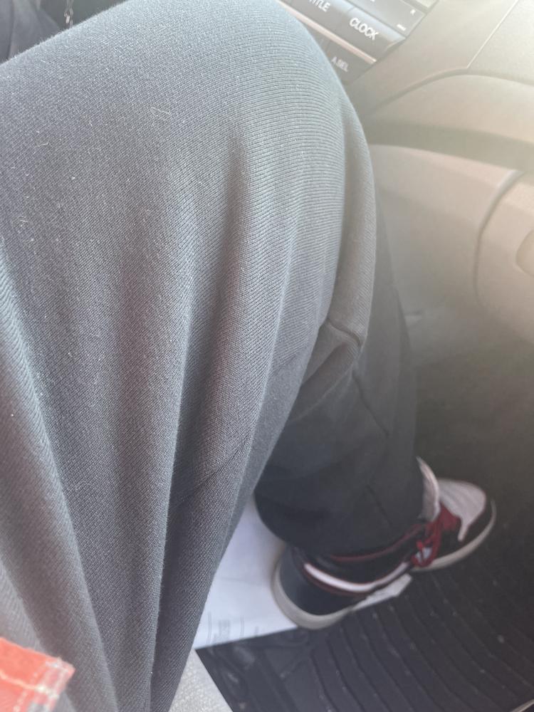 I love these pants! They are super cozy and amazing to wear. I was worried that because of their thickness I would get too hot but that’s not the cause. I only didn’t like how heavy they are. Had to make sure they were tied up cause if not they would start sliding down. That the only negative, otherwise I would recommend these to everyone. They are very casual and can go with any “look” you are going for.