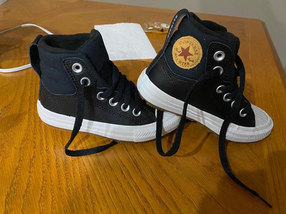 These Chucks are very comfortable. My son says they are his favorite shoes. He wears them everyday to school and plays hard. They still look brand new. They keep your feet dry and warm!