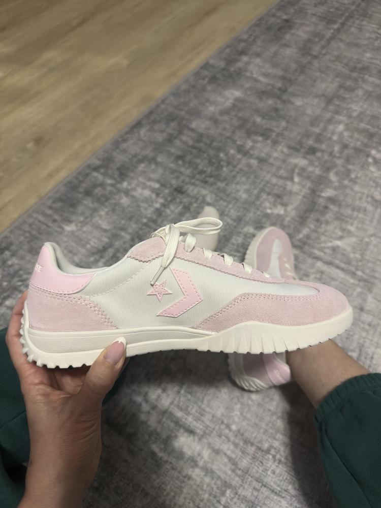 I recently got the Converse Pink Run Star Trainer Shoes, and I couldn’t be happier with them! These sneakers are not only stylish but also incredibly comfortable. Recently wore them to the gym to workout and no complaints.  The pink color is vibrant yet versatile, making them a fun statement piece that goes with almost anything in my wardrobe, yoga pants, jeans, or a dress. I also love the look  on the heel with the star! Super cute

The quality is exactly what you’d expect from Converse—durable materials, well-made stitching, and a perfect fit. Whether I’m running errands or styling them for a casual day out, they always get compliments. Highly recommend these to anyone looking for a fresh and fashionable twist on classic Converse!