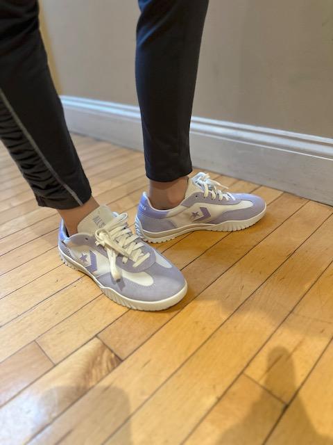 These Run Star Trainers are incredibly cute – I love the color and style! They are on trend for spring and they’re so versatile – I have worn them with joggers, leggings, jeans and skirts – they look good with just about anything. I love the retro style, paired with the upgraded detailing, materials and fit. I sized up a half size, as recommended, and although they started out feeling a bit narrow, after a day of wearing them – they feel perfect. They are super comfortable, especially considering they are fairly low profile – but the sole is cushioned. I have had no trouble wearing these on days I’m on my feet all day and wouldn’t hesitate to wear them for long walks either – they’re that comfortable. I get compliments every time I wear them and people always recognize and comment on the iconic logo. I will definitely be looking for these in another color!