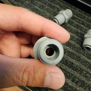 The 3/8 'hole' are too small to run a 3/8 chiller through it, it requires drilling unfortunately.