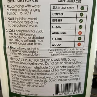Back of label indicates it is not safe for aluminum or wood. Bummer.
