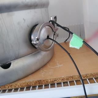 replaced 2-inch tri-clamp cap with thermowell
