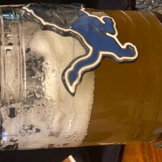 Great beer in a Lions mug!!!
