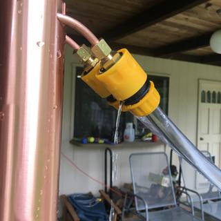 Leaking at disconnects (not at vinyl hose side)