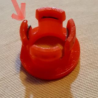 Side view of defect and what prong should look like