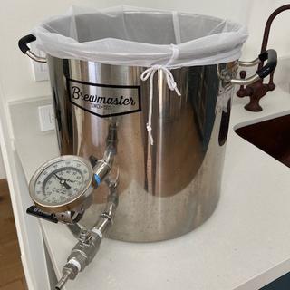 Seen here on a 8.5G kettle with 24" x 24" mesh BIAB