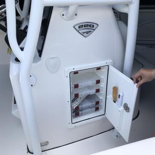 Marine Tackle Storage Unit - 20.375" x 14.125", Seafoam, 7 Plano 3650 Trays with 3 Knife Holders, Boat Outfitters Marine Tackle Storage Unit - 20.375" x 14.125", Seafoam, 7 Plano 3650 Trays with 3 Knife Holders, Boat Outfitters