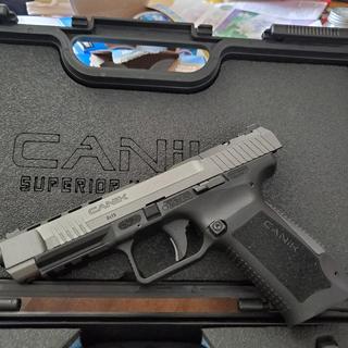 Canik TP9SFx 9mm Luger 5.2in Tungsten Gray Cerakote Pistol - 10+1 Rounds