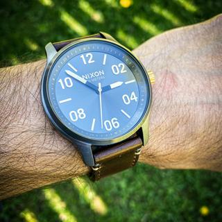 Patrol Leather Watch | Black / Silver / Black | Men's