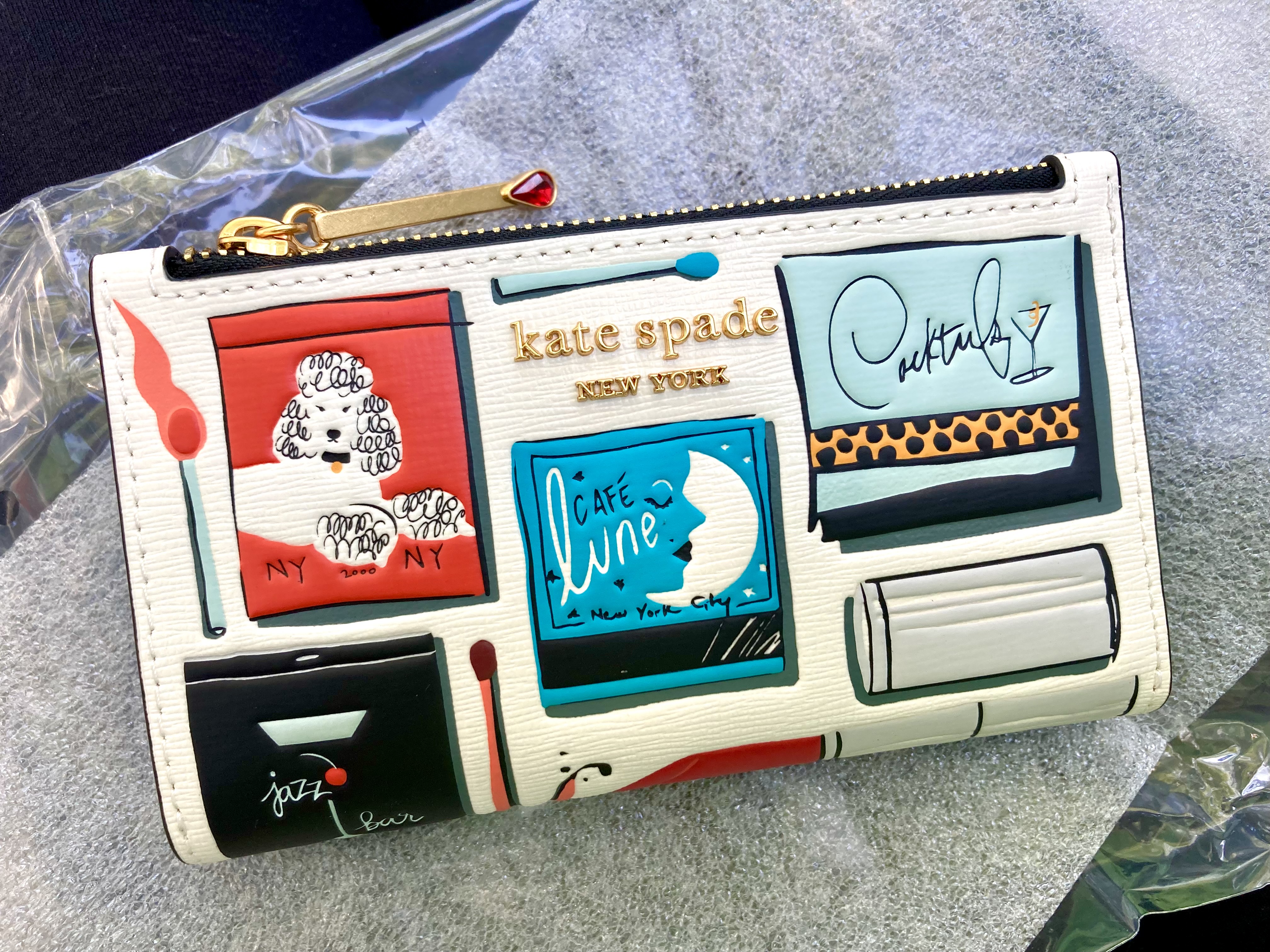 kate spade 二つ折り財布 モーガン マッチボックス ウォレット NWT Kate Spade Morgan Matchbox Embossed Small Slim Bifold Wallet