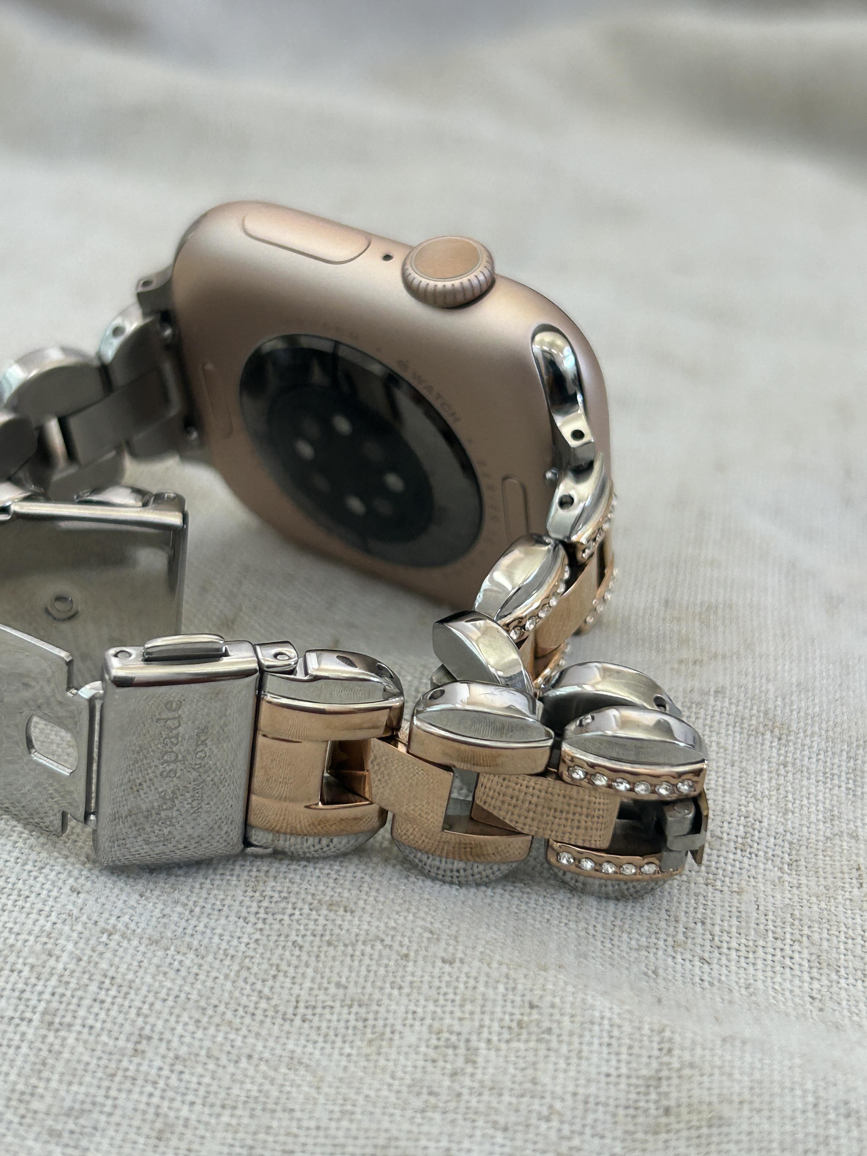 Two Tone Stainless Steel 38 45mm Band For Apple Watch