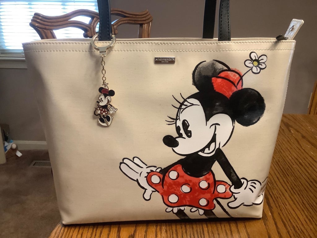 キーホルダー・キーリング kate spade Disney Minnie Mouse Key WORU0324 Kate Spade Key Fobs Minnie Mouse Leather Bag Charm | Kate