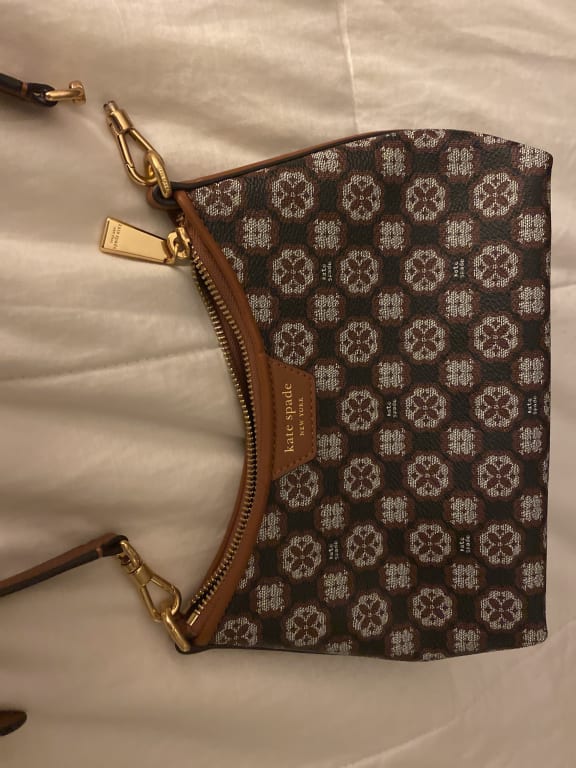 Spade Flower Monogram Coated Canvas Top Zip Crossbody | Kate