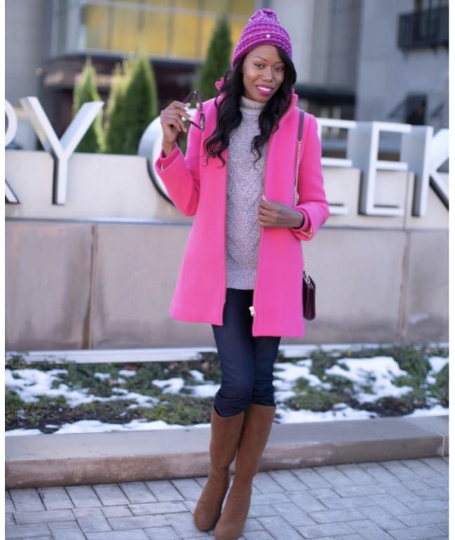 Marled Stripe Pom Pom Beanie | Kate Spade New York display picture 2