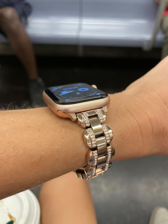 Rose Gold Pavé Scallop Link 38/40 Mm Band For Apple Watch® | Kate