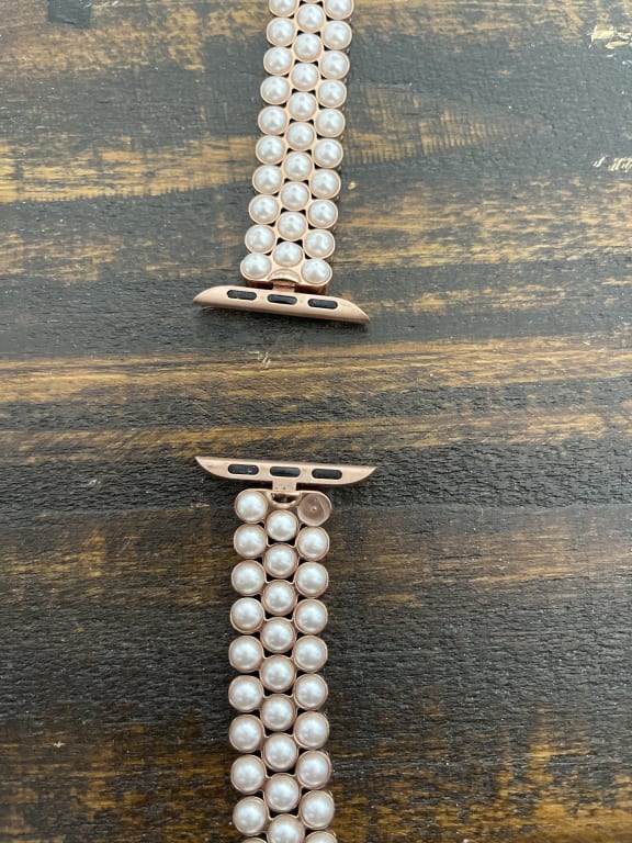 Pearl Gold Tone Stainless Steel 38/40mm Band For Apple Watch  display picture 1
