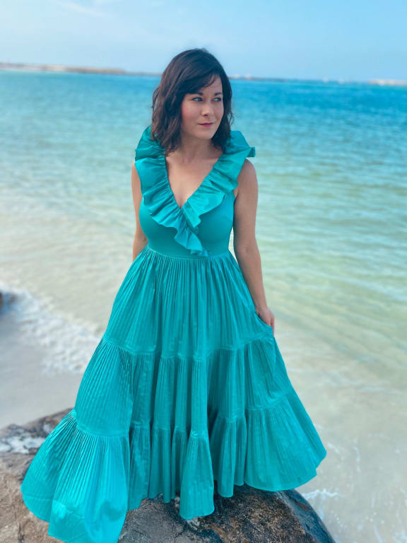 Poplin Ruffle Tiered Dress | Kate Spade New York | Kate Spade New York