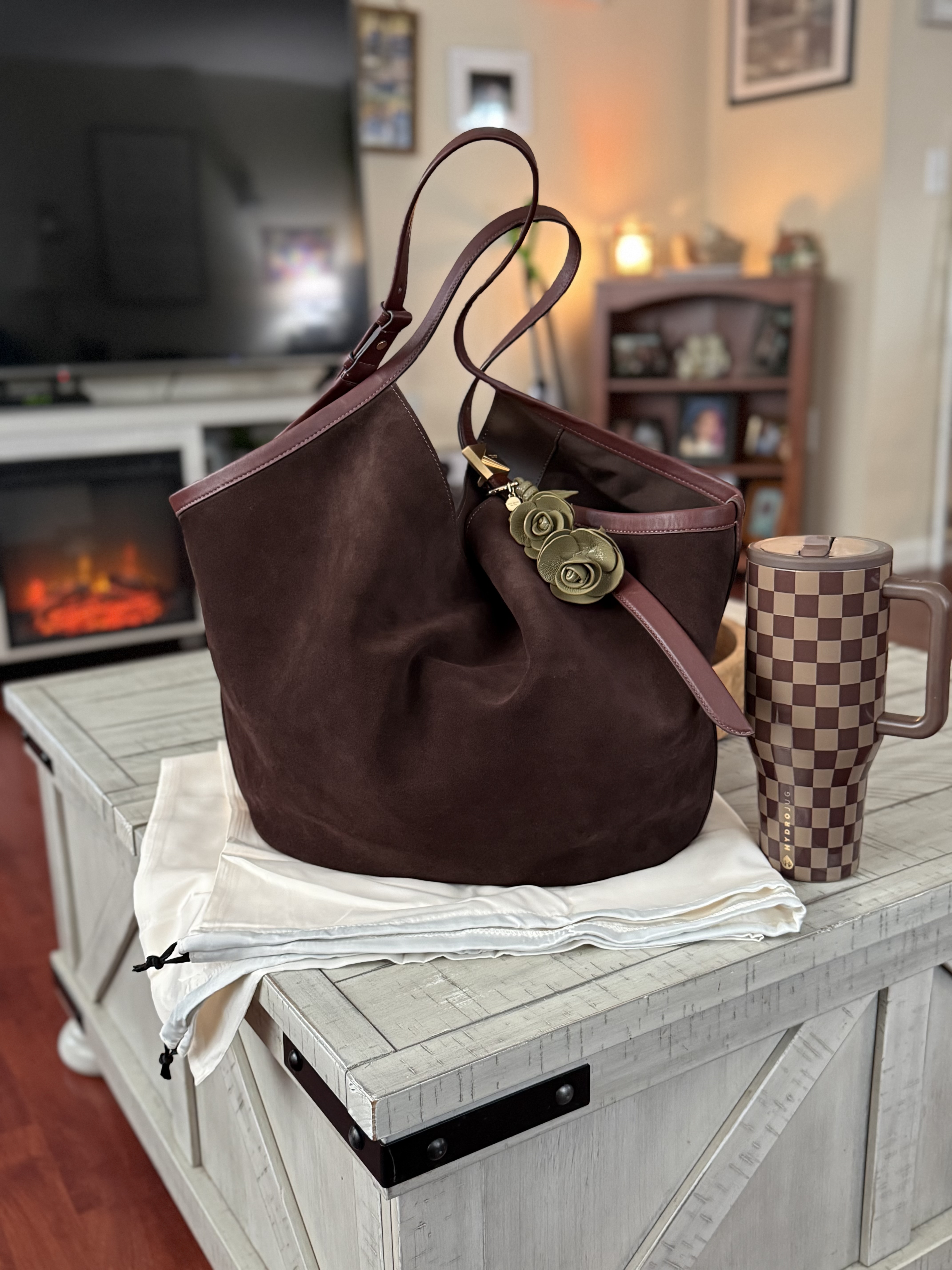 Deco Suede Large Tulip Tote | Kate Spade New York