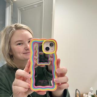 ✨ケイトスペード✨iPhone14Pro ケース 虹 レインボー Rainbow Mirrored I Phone 15 Case | Kate Spade New York