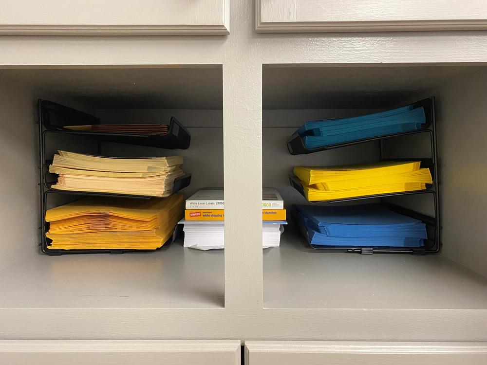 TRU RED 3-Tier Wire Mesh File Organizer - Sleek Desktop Storage For Office Papers & Supplies