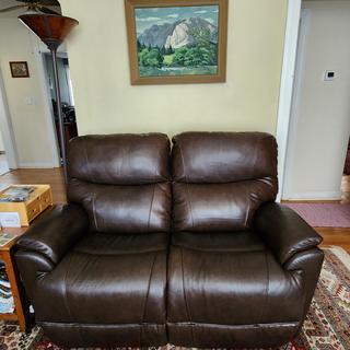 latte様4 Trouper Power Reclining Loveseat w/ Headrest | La-Z-Boy