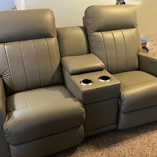 Finley Power Wall Reclining Loveseat w/ Console Headrest