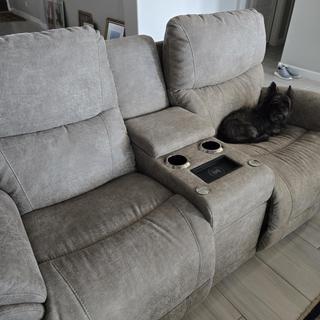 Trouper Power Reclining Loveseat w/ Headrest, Lumbar & Console