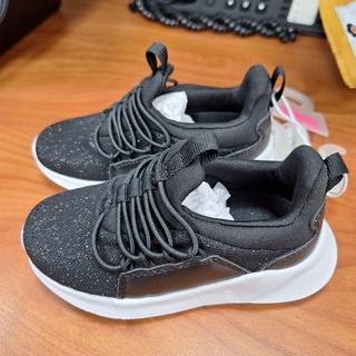 ララ Toddler Girls Glitter Running Sneakers - BLACK | The