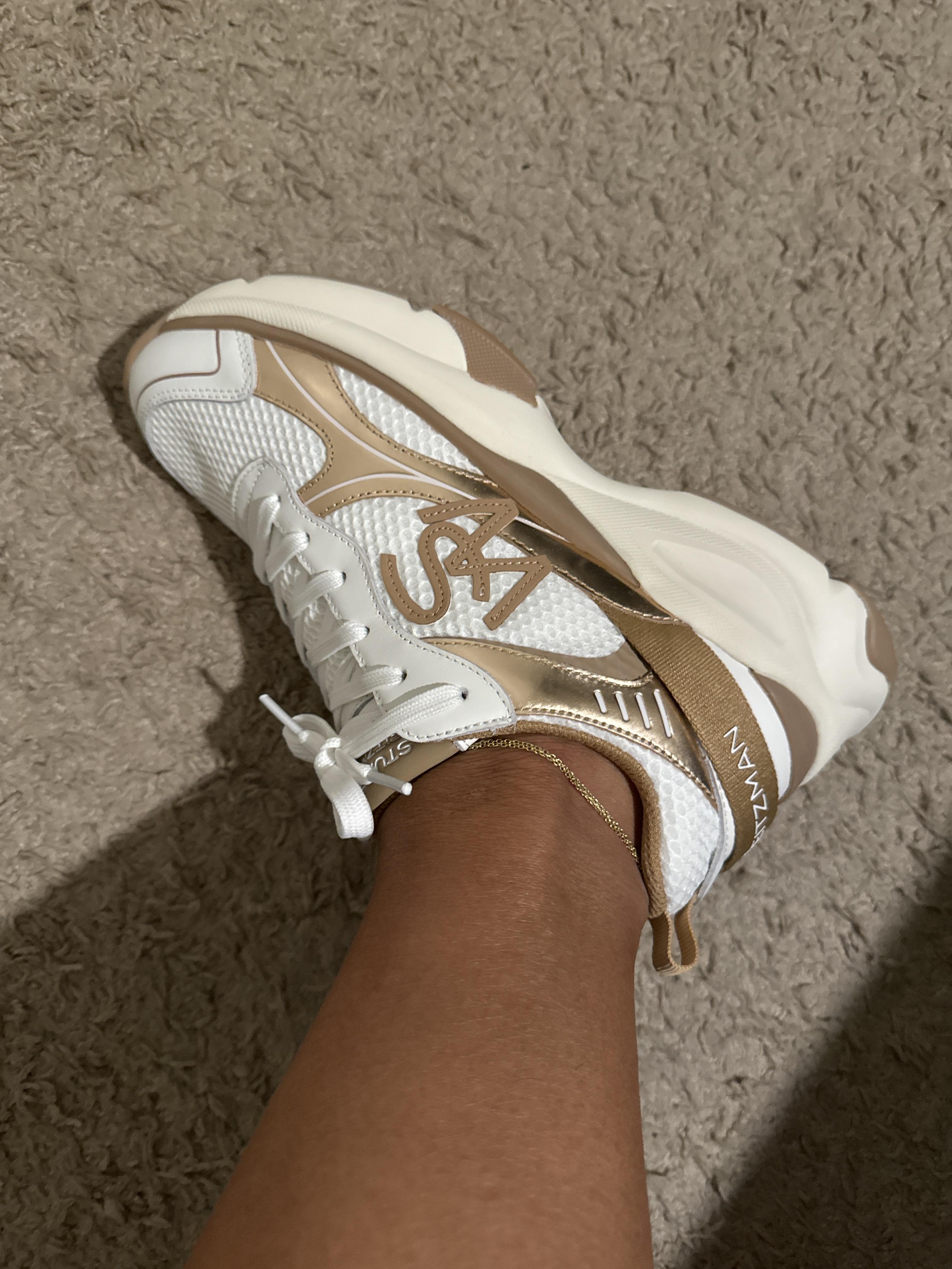 SW Leather Mesh Trainer | Stuart Weitzman