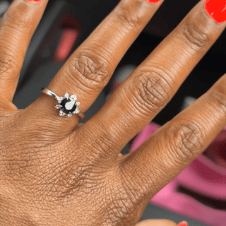 Equinox Black & White Sapphire Ring | Shane Co.