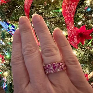 Mosaic Pink Sapphire & Diamond Ring (5.7mm) in Rose Gold | Shane Co.