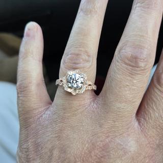 Cherry Blossom Halo Engagement Ring | Shane Co. Cherry Blossom Halo Engagement Ring | Shane Co.