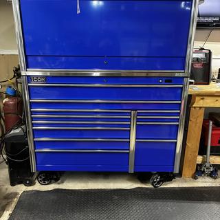 56 in. Professional Work Center Hutch, Blue