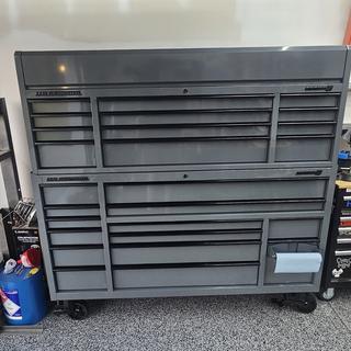 three 72 in. x 22 in. Triple-Bank Top Chest, Series 3, Green