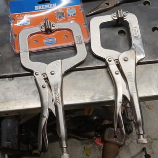 ION TOOL 6-Pack 11" C-Clamp Locking Pliers – Swivel Pad Clamps For Workshop