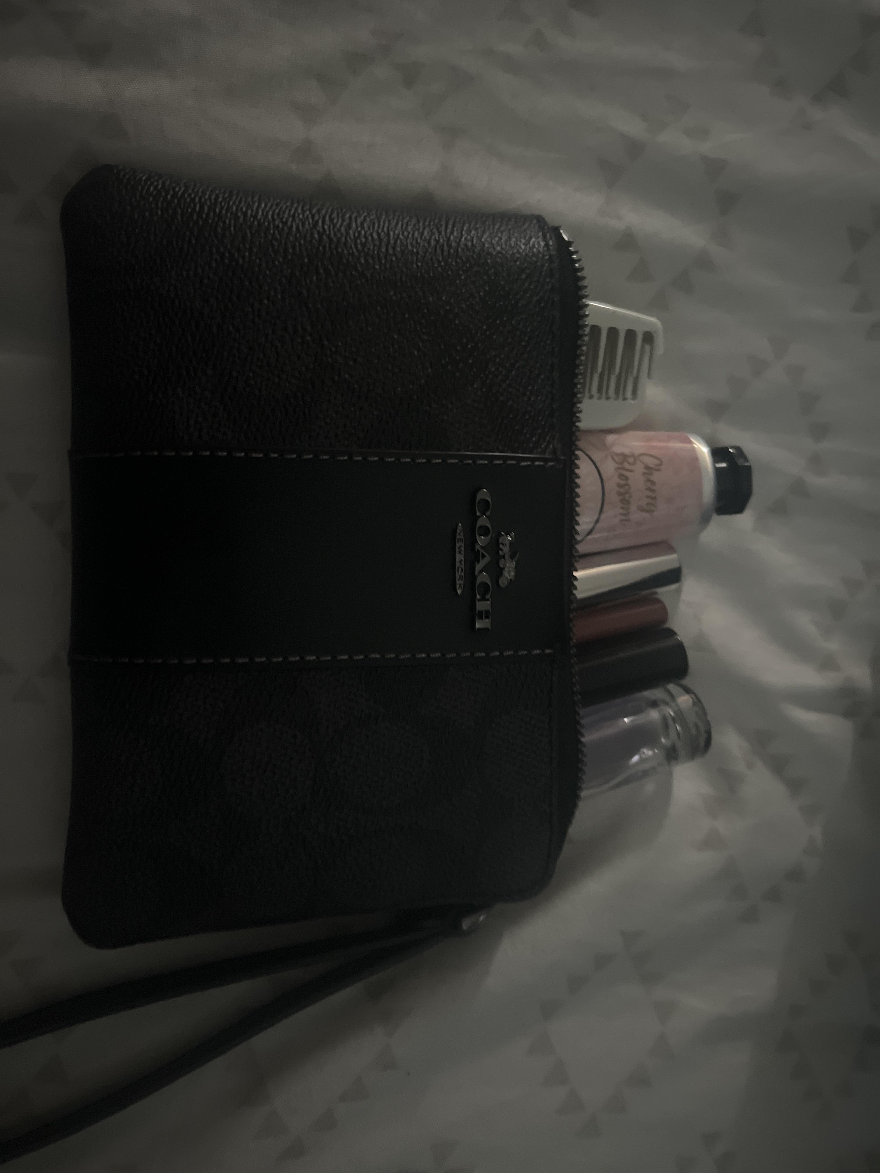 Corner Zip Wristlet In Signature Denim | Coach Australia