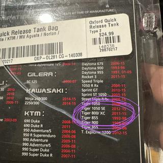 Oxford Quick Release Tank Bag Adapter - Cycle Gear