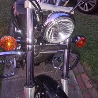 OUMURS 2x Motorcycle Amber Turn Signals - Chrome Housing, Fits Kawasaki Vulcan & Many Cruisers