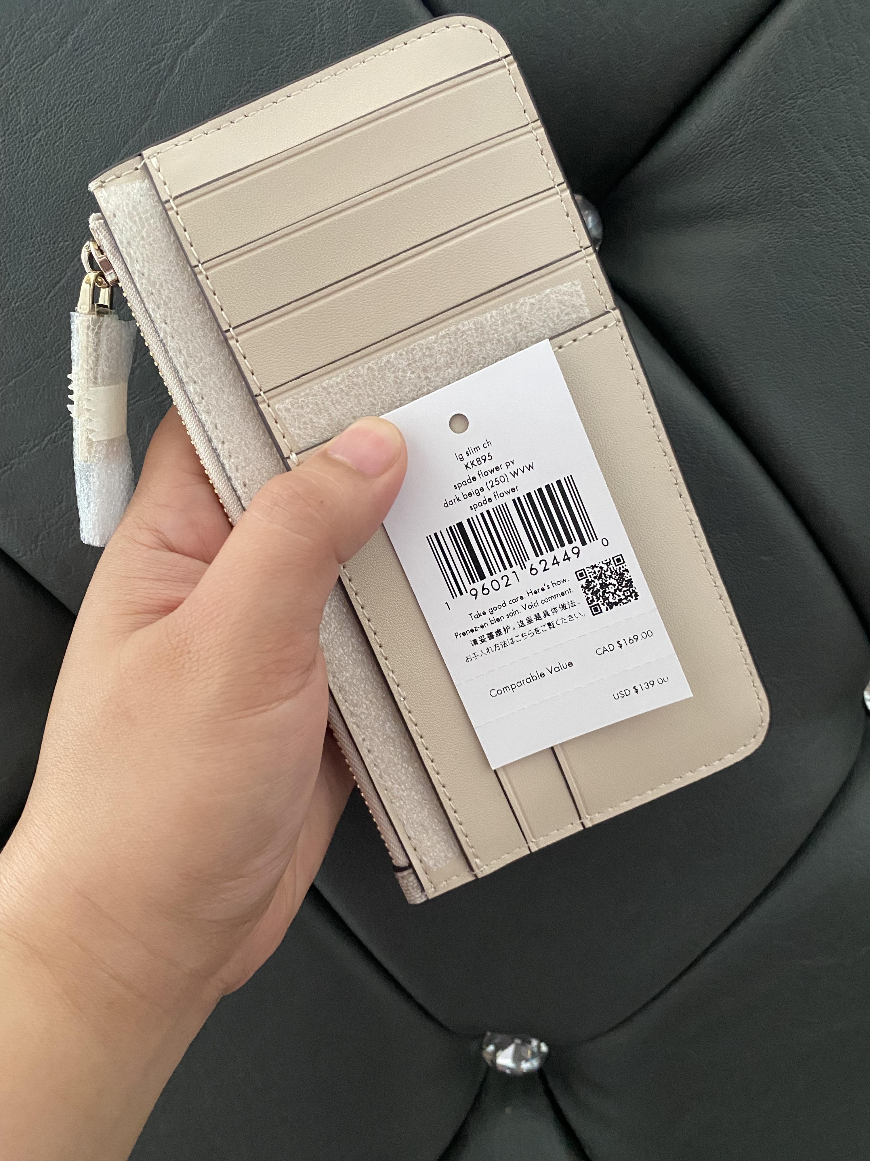 Spade Flower Large Slim Card Holder | Kate Spade Outlet