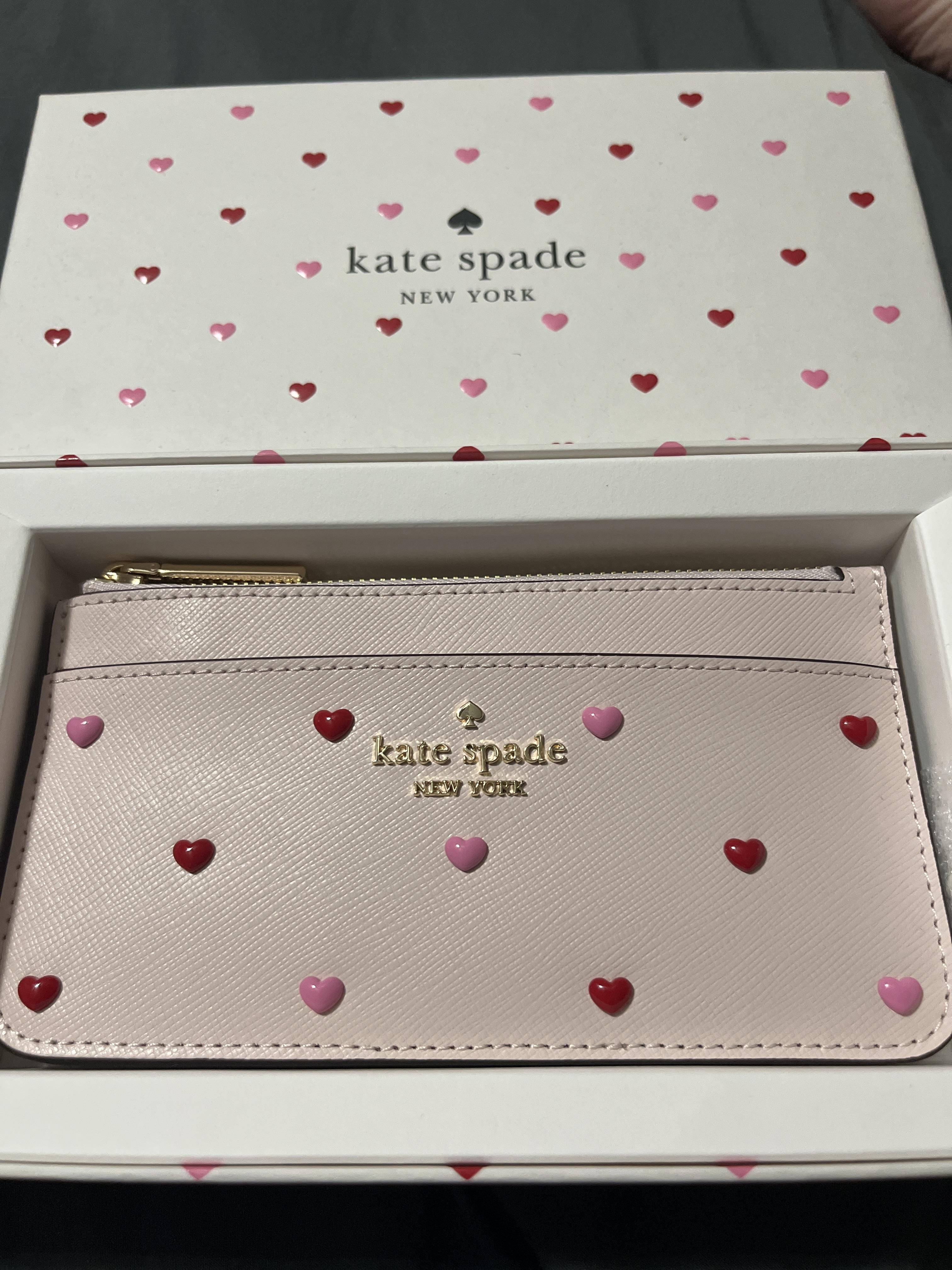 Boxed Madison Heart Studs Large Slim Card Holder | Kate