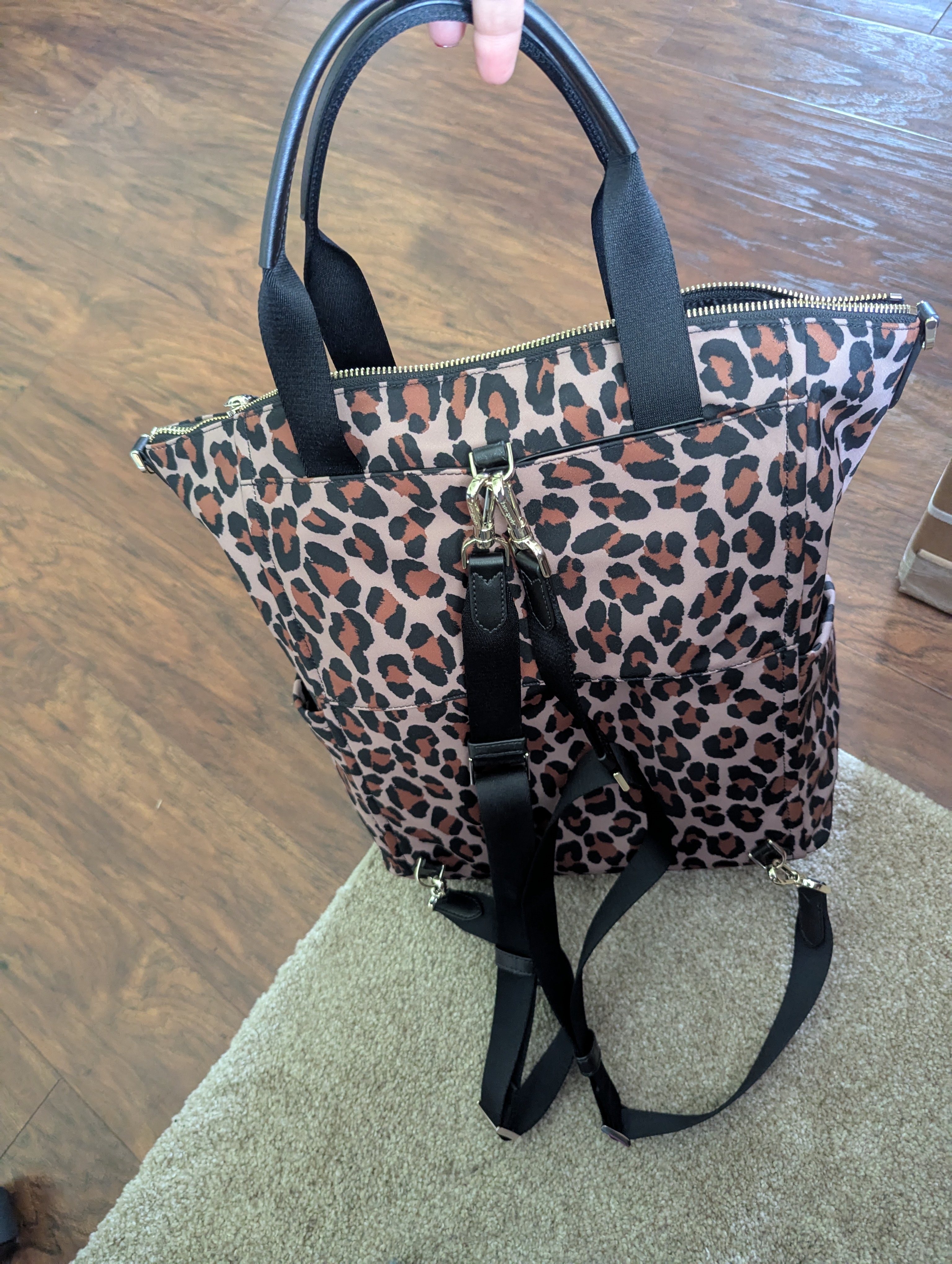 Convertible Backpack Leopard Baby Changing Bag Chelsea Spotted - Main Image
