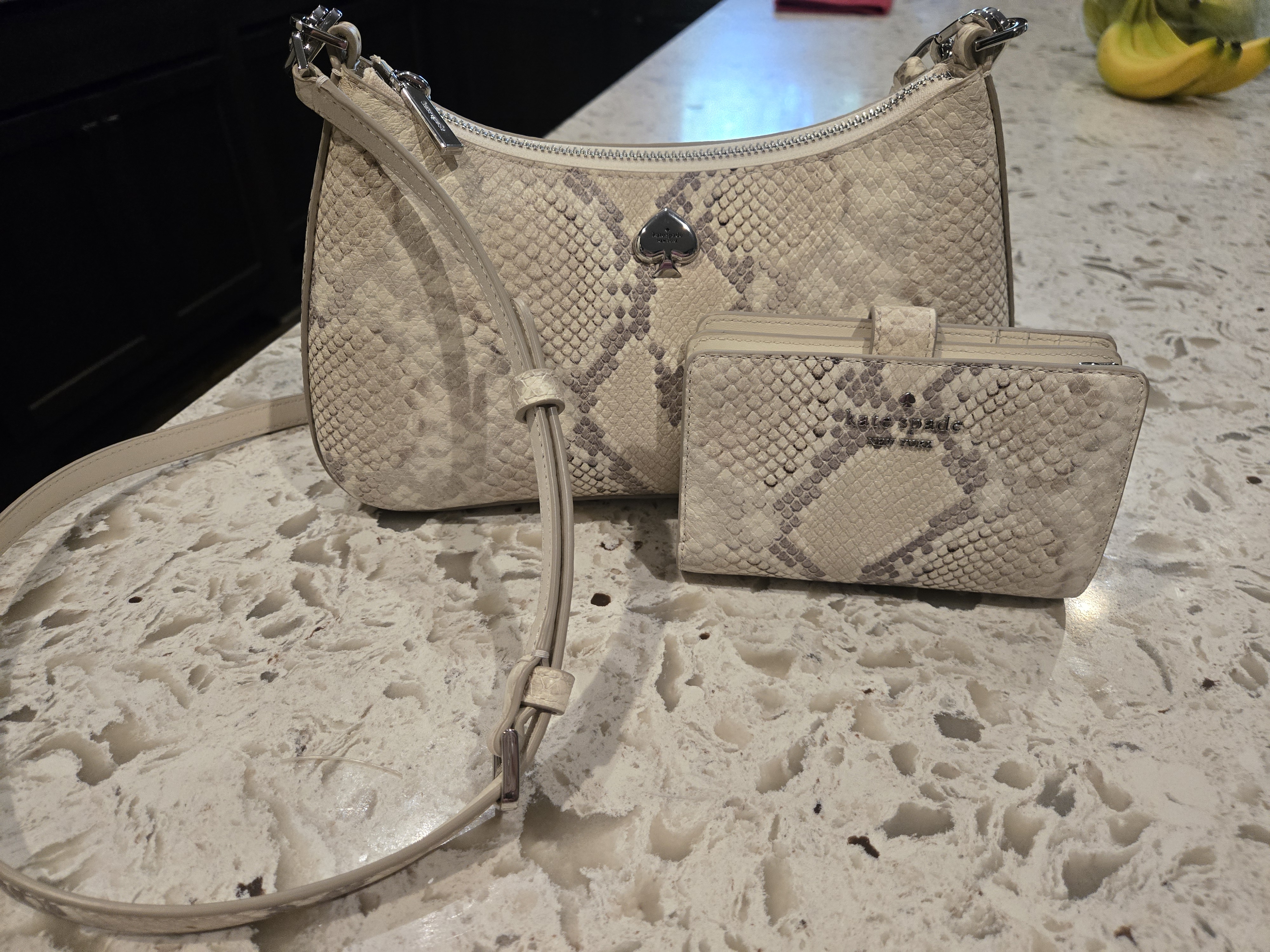 Kayla Snake Embossed Shoulder Bag | Kate Spade Outlet