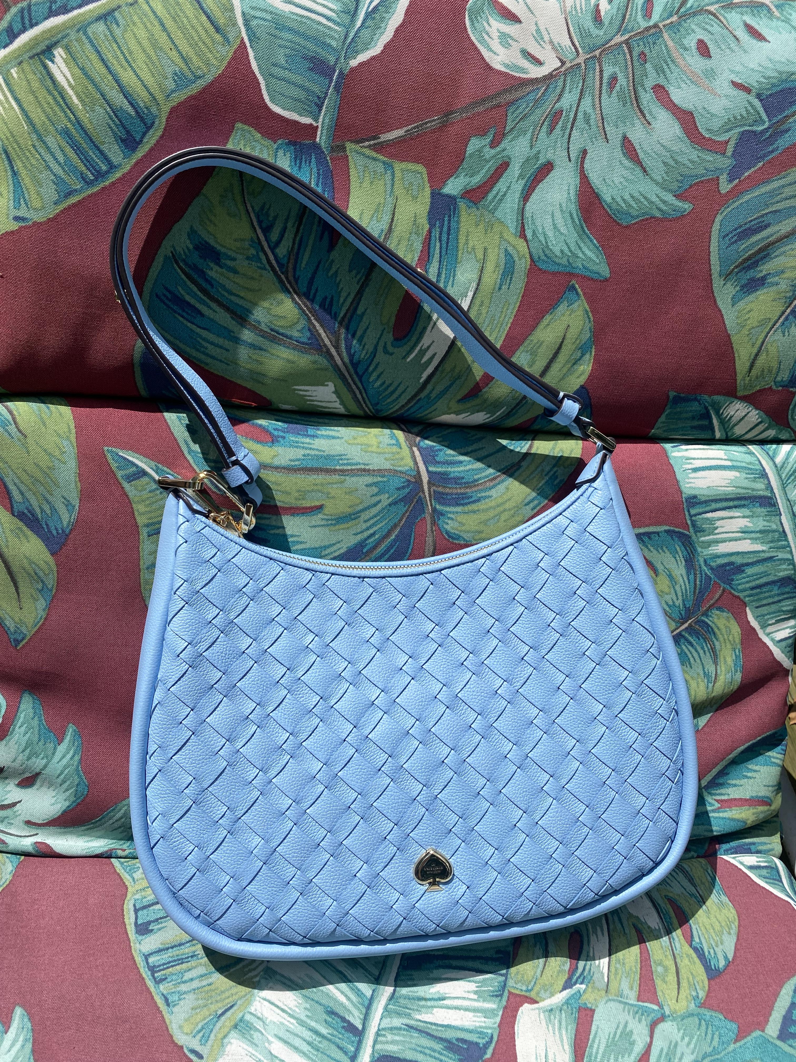 Kayla Woven Leather Large Shoulder Bag | Kate Spade Outlet