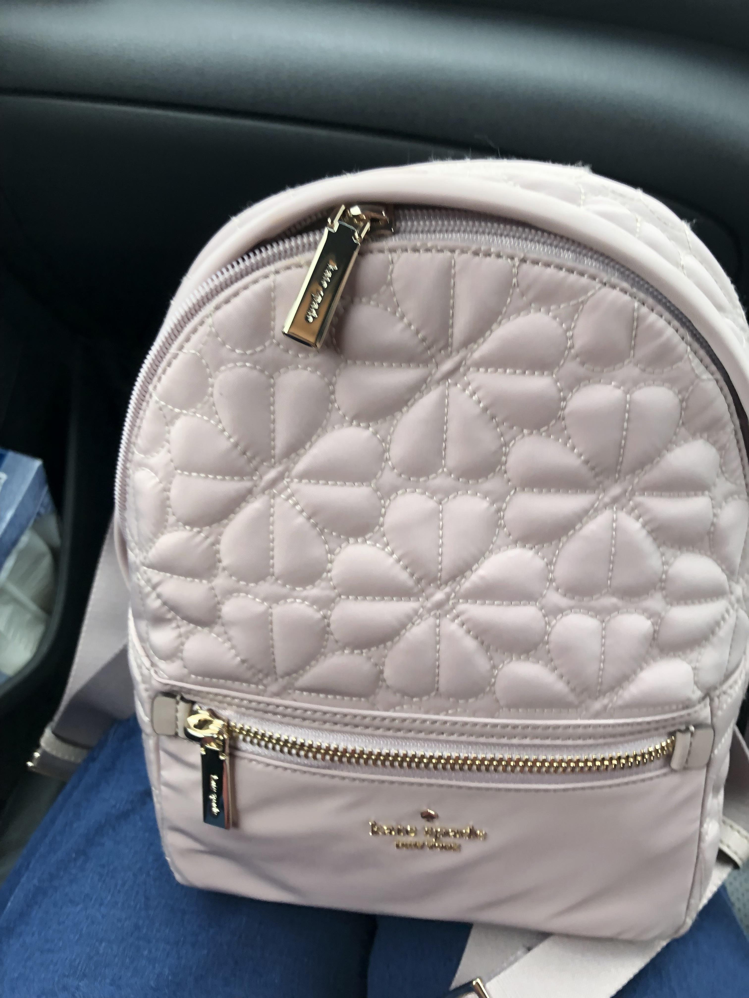 【Kate Spade】Spade Flower Quilted Fabric Small Backpack Spade Flower Quilted Fabric Small Backpack PINK HORIZON