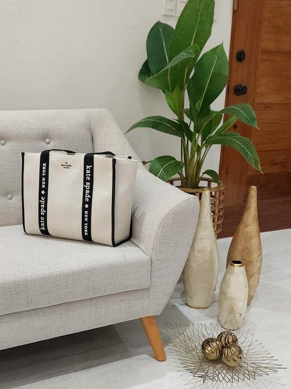 Kip Canvas Large Tote | Kate Spade Outlet Kip Canvas Large Tote | Kate Spade Outlet