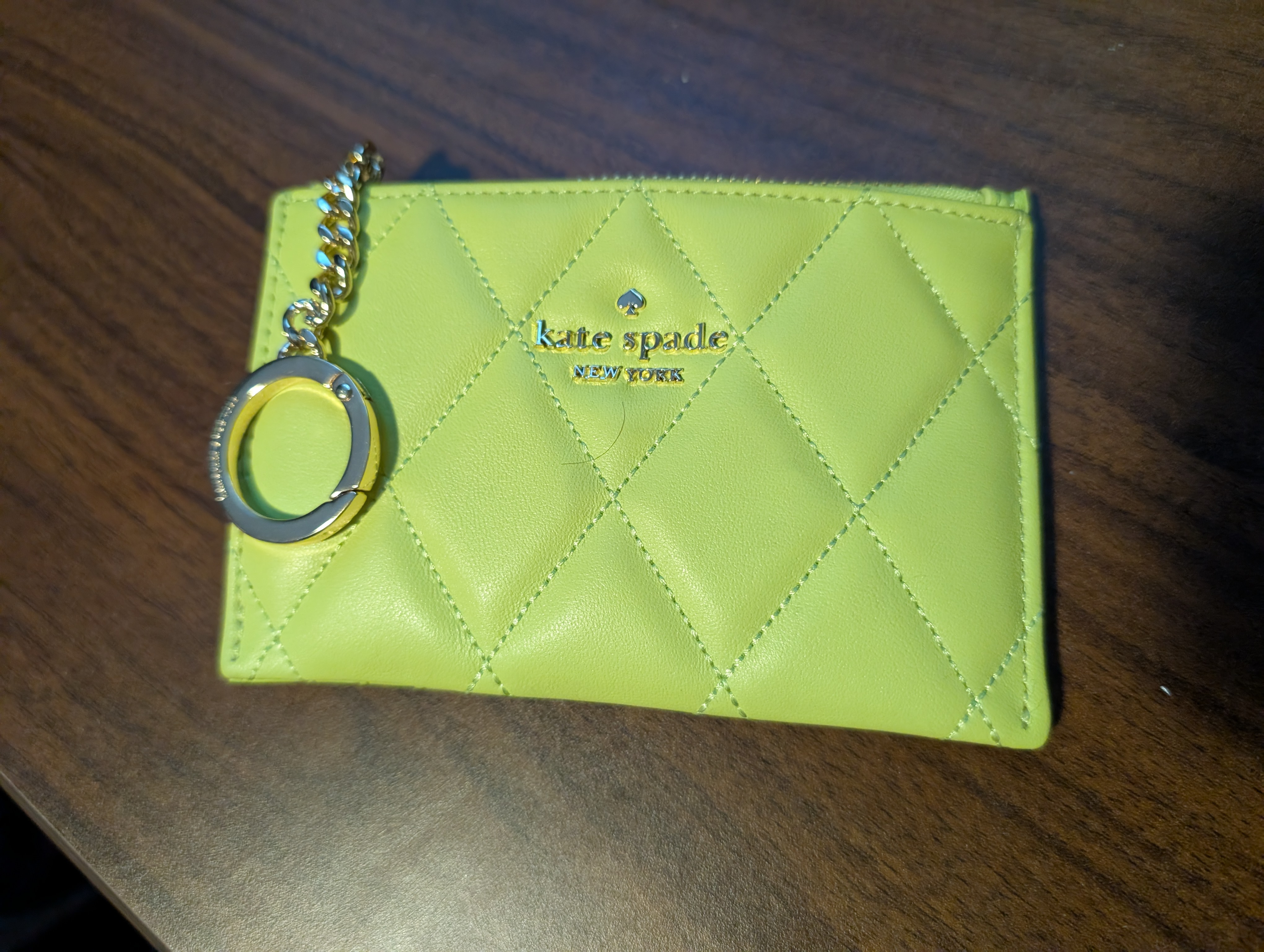 新作【kate spade】 Carey Small Card Holder ☆ カードホルダー Kate Spade Carey Small Card Holder Quilted Leather Black