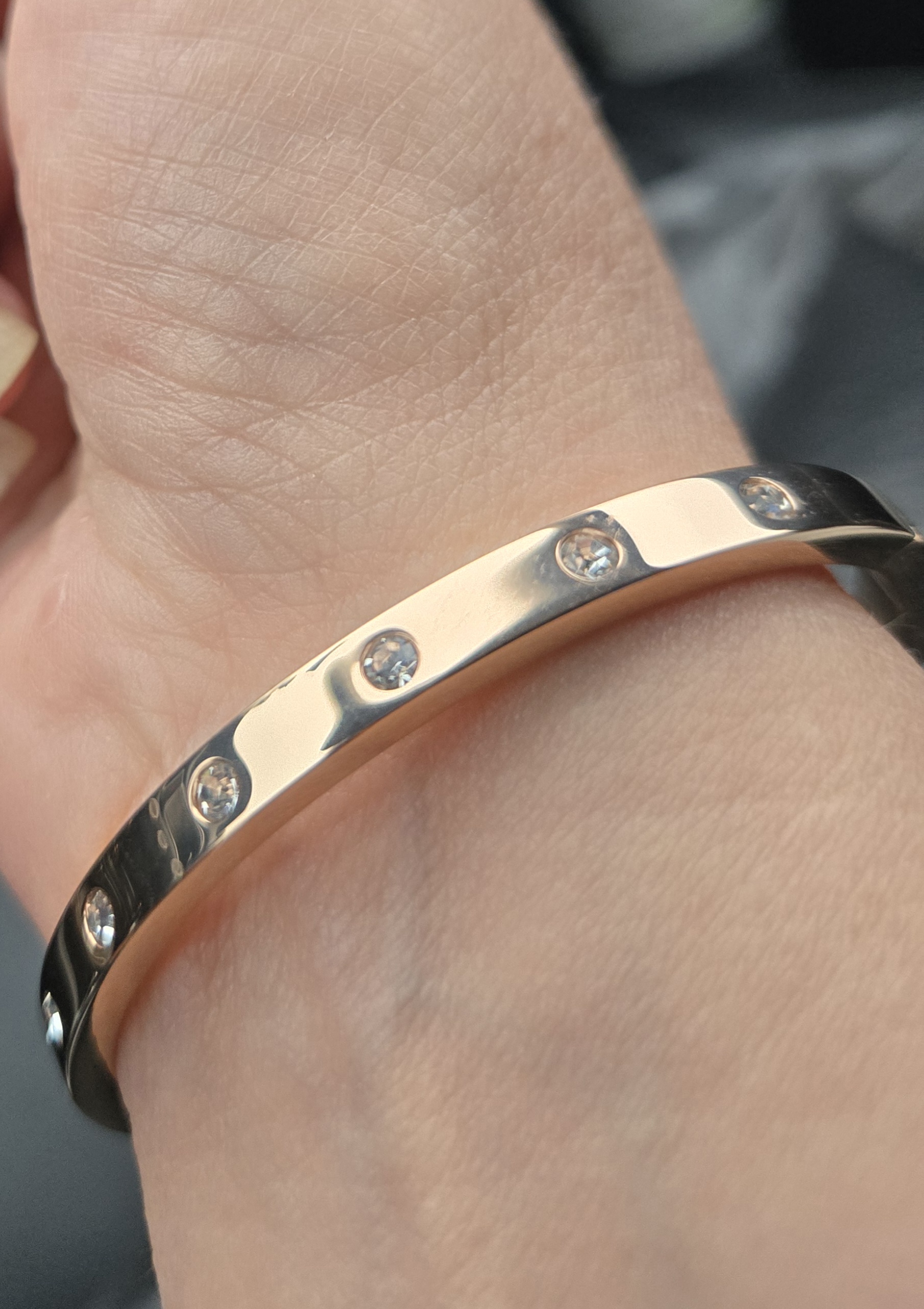 Set In Stone Hinged Silver Bangle | Kate Spade Outlet