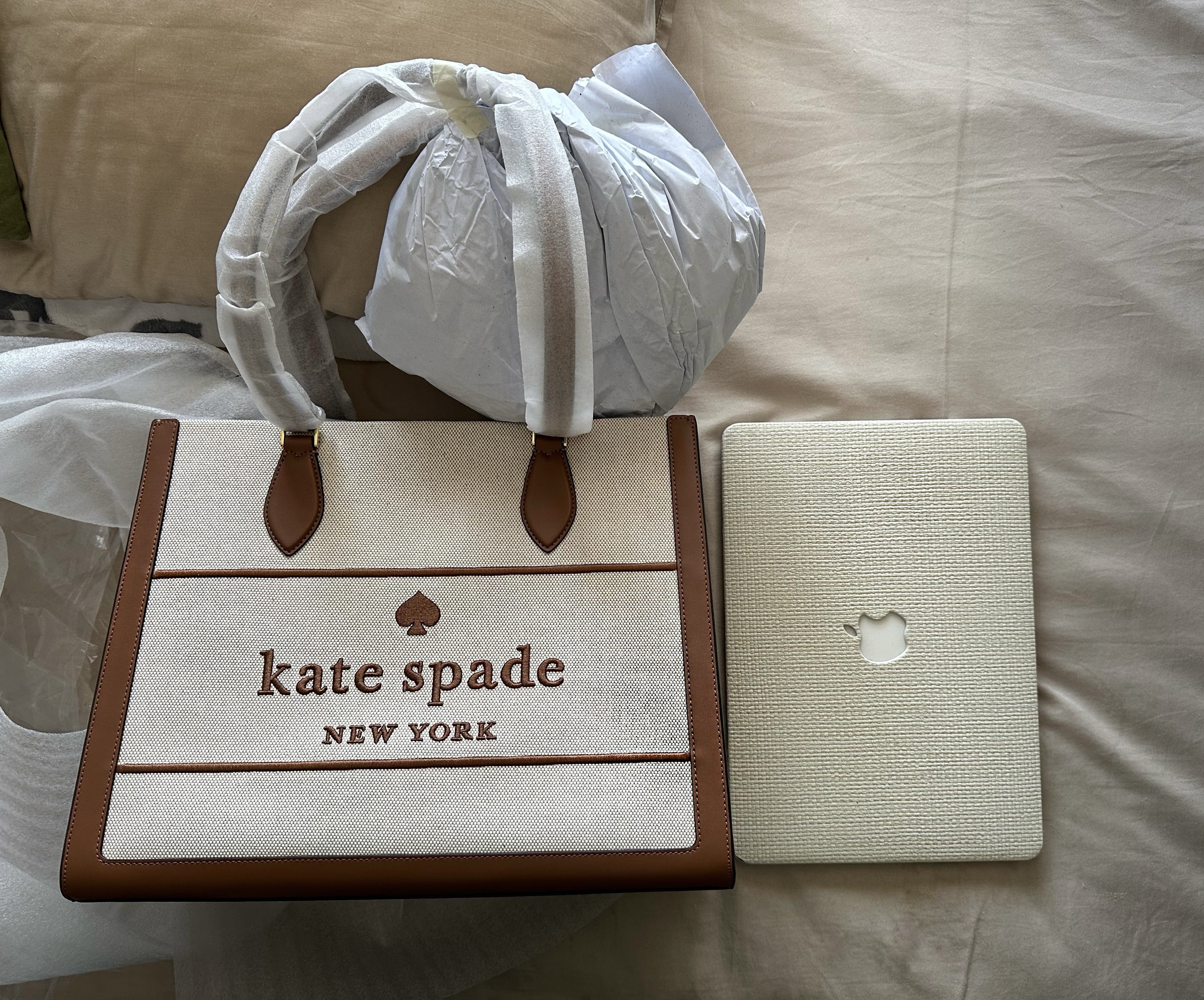 Ellie Canvas Large Tote | Kate Spade Outlet