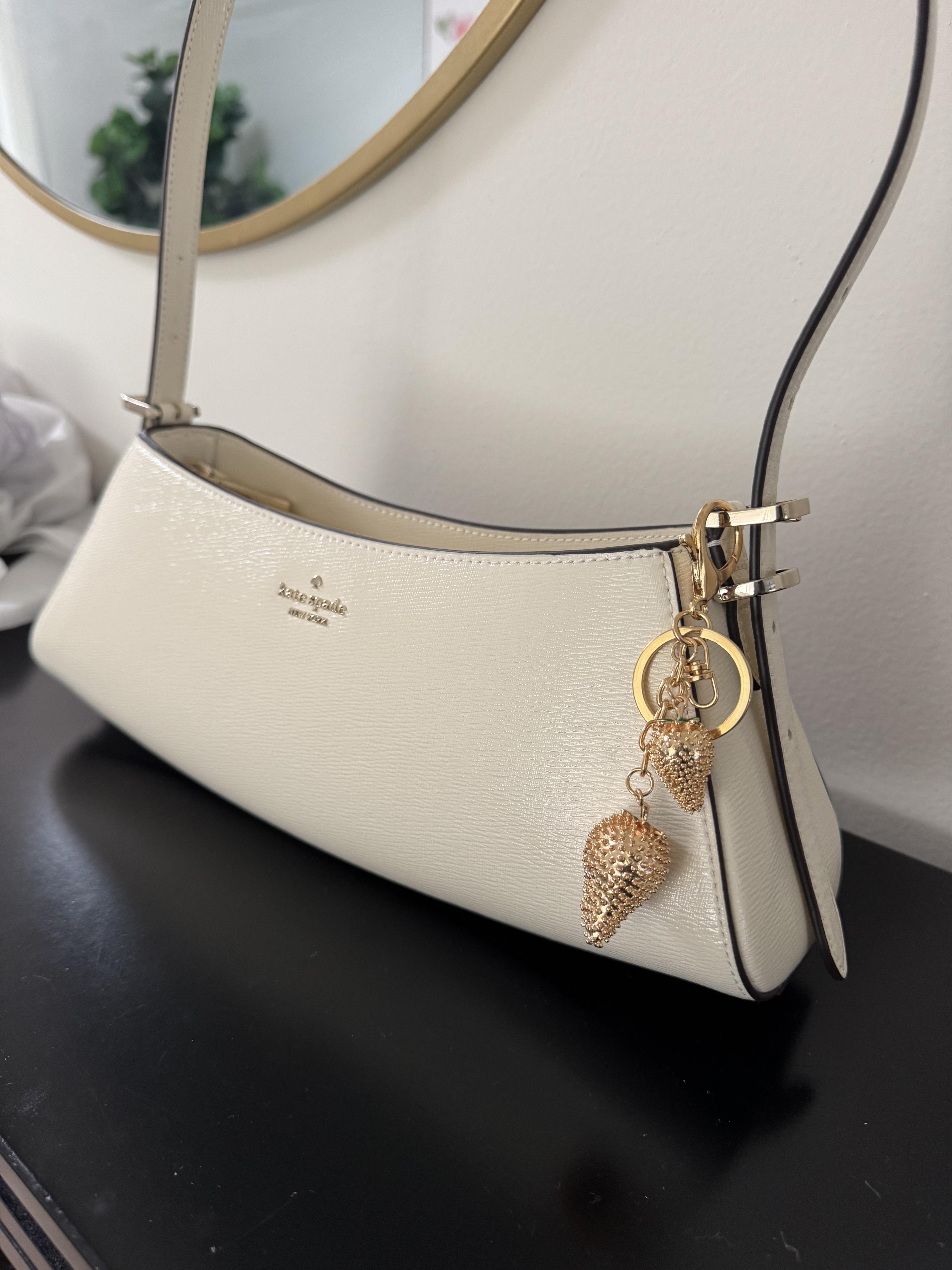 Frankie Metallic Croc Embossed Small East West Shoulder | Kate